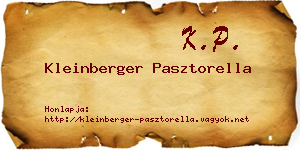 Kleinberger Pasztorella névjegykártya
